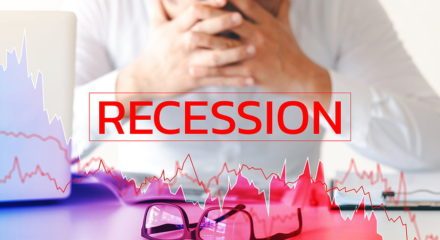 Businessmen are bankrupt from Recession, loss of global business competitiveness, global recession chart leading to the Great Depression.