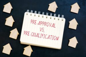 notepad that says pre-approval vs. pre-qualification