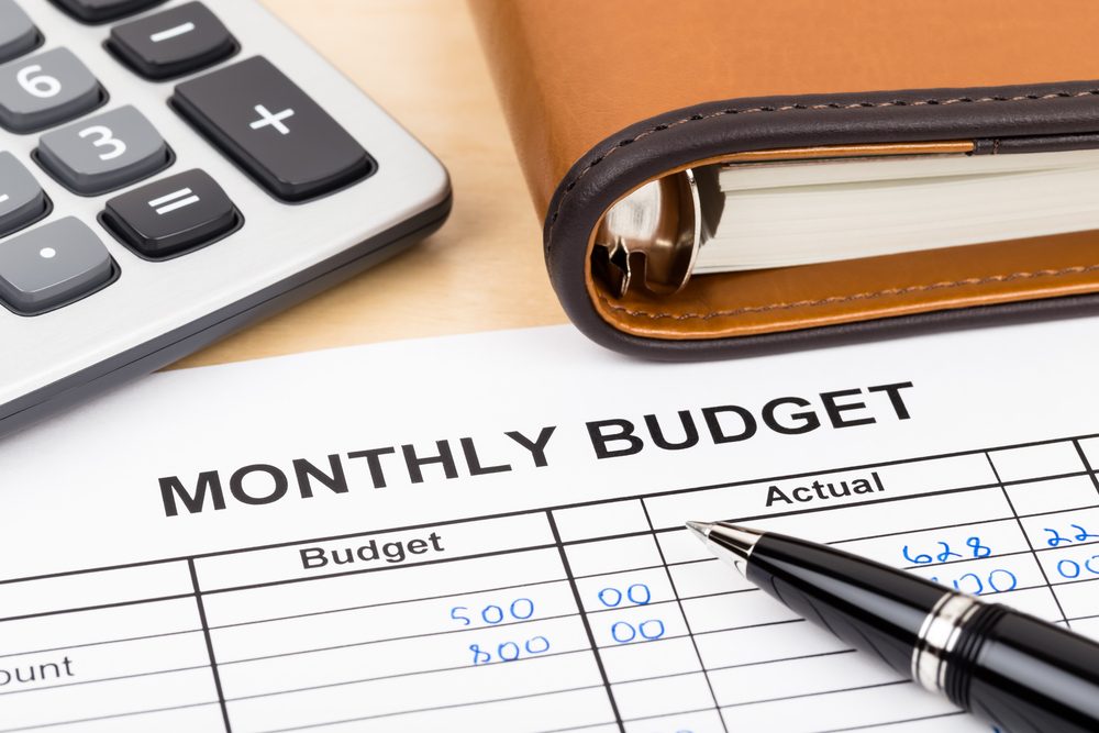 monthly budget sheet