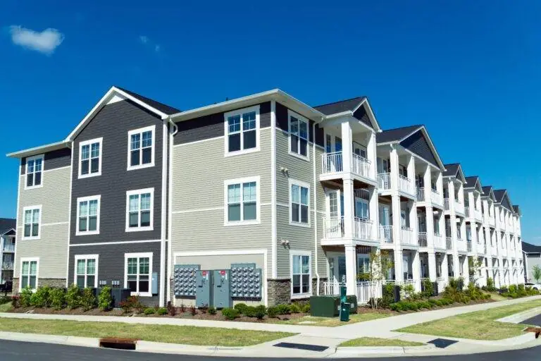 three story apartment building