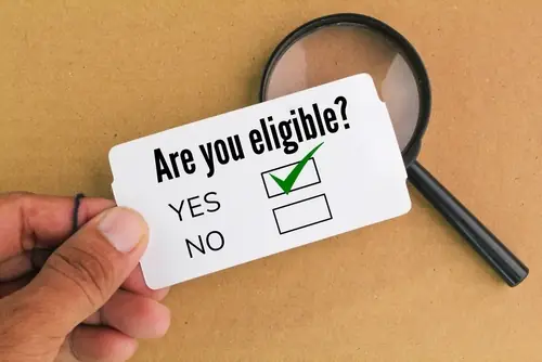 piece of paper that says are you eligible yes or no